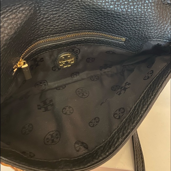 🍀🌸NEW🌸Tory Burch Crossbody bag/shoulder bag/XL clutch/black/leather - Picture 10 of 12